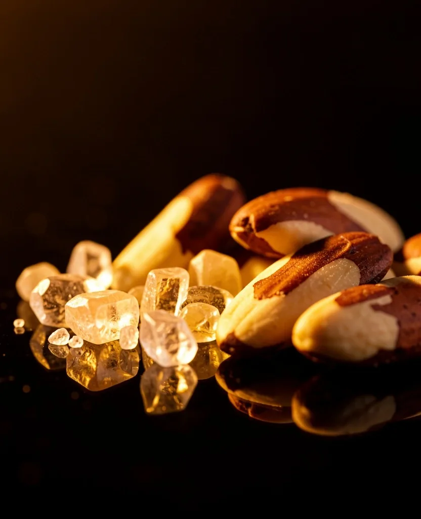 Antioxidant-rich ingredients on dark surface