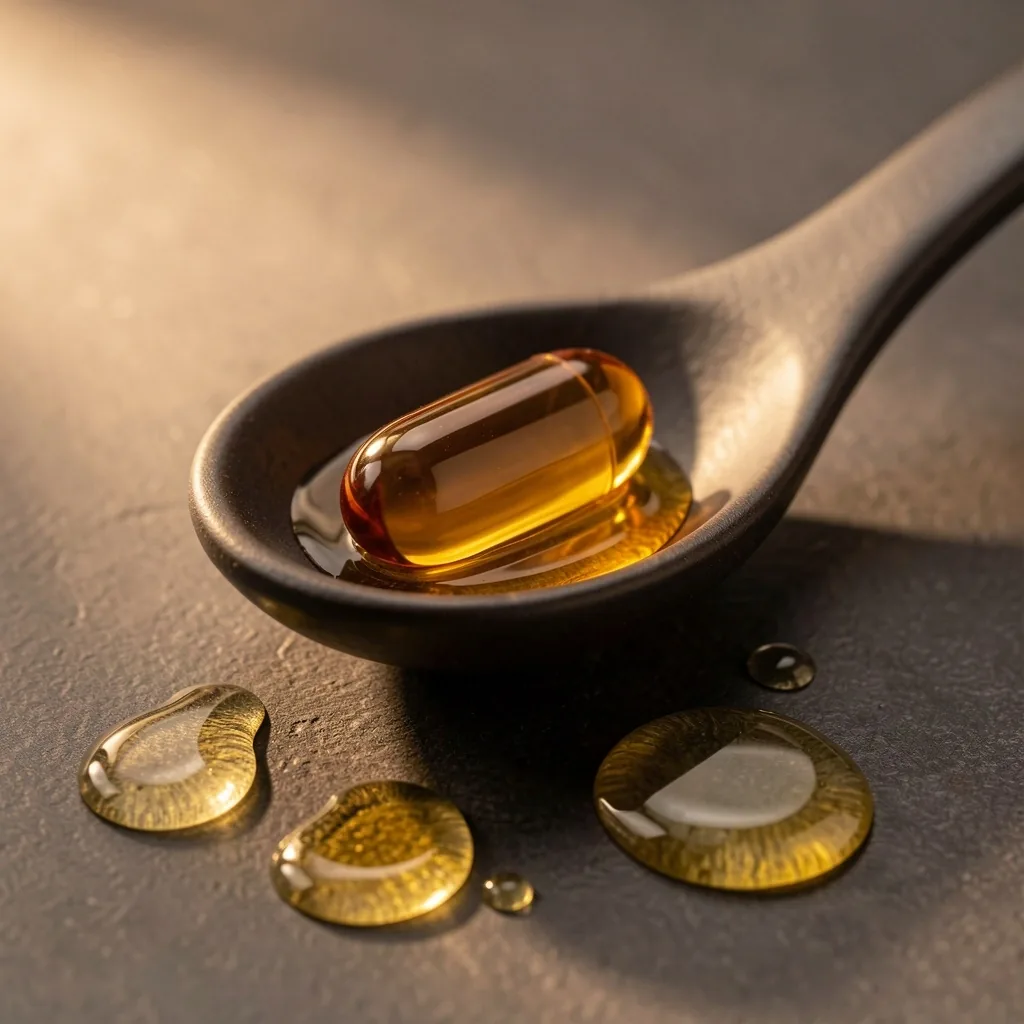 Single supplement capsule with oil for fat-soluble absorption